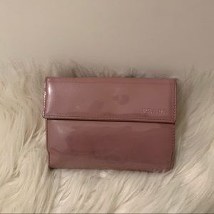 Prada Patent Mini Wallet Petalo Pink